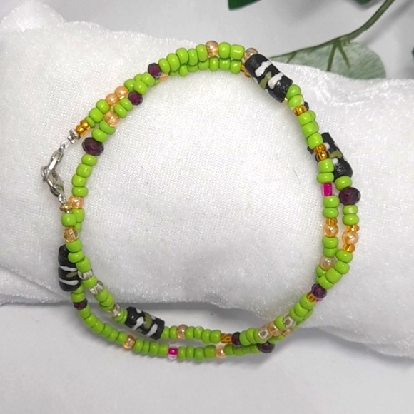 2 =14 New Anklets double stack bead - Picture 2 of 3